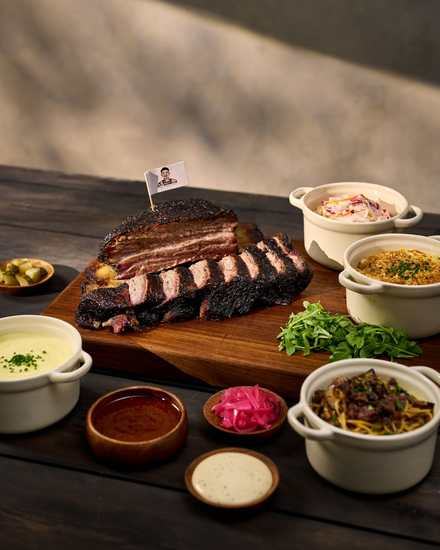 Jett BBQ smoked dino rib spread at GrillFest